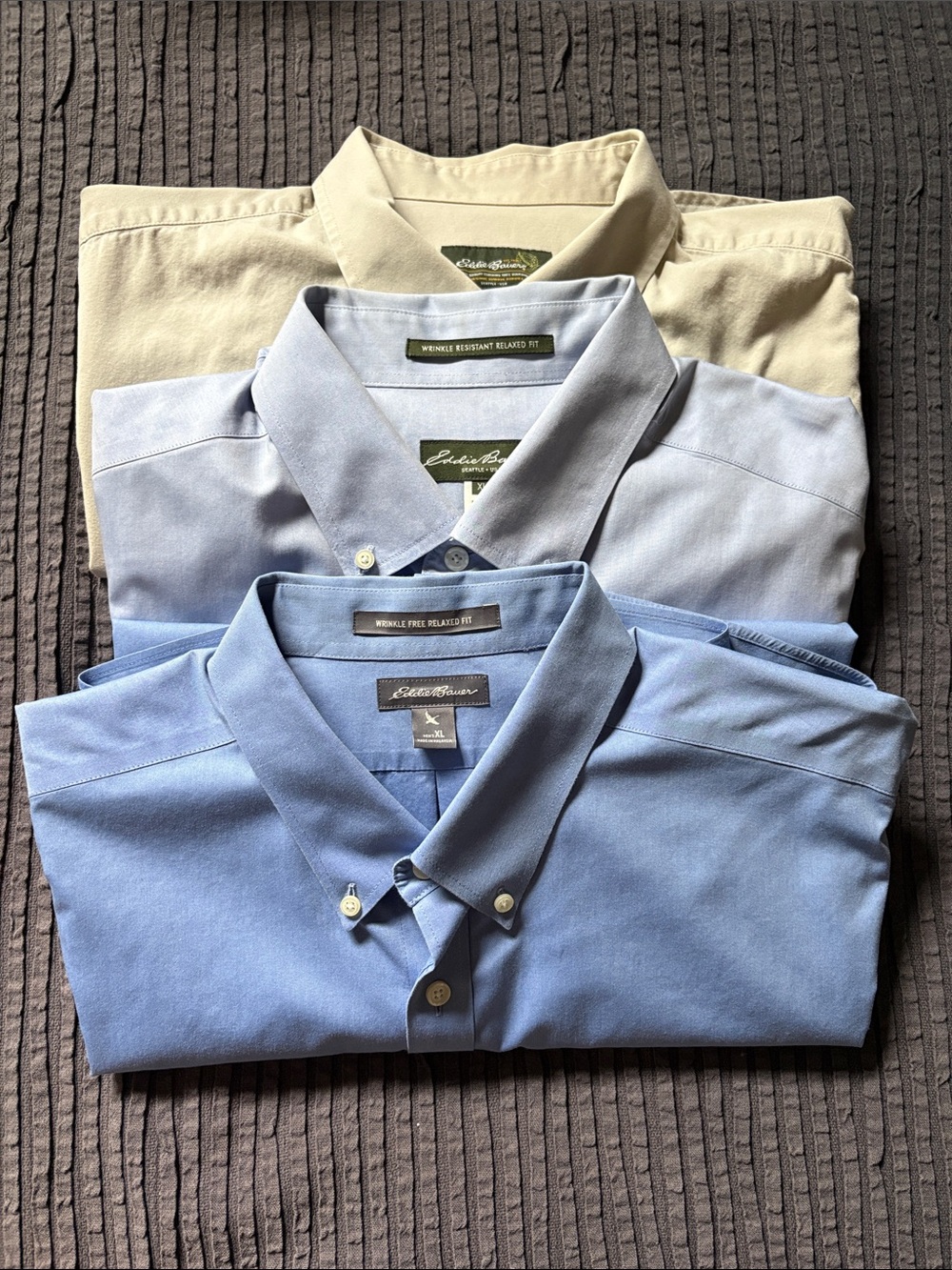 3 Pack Men’s XL Eddie Bauer Long Sleeve Buttondown Shirts
